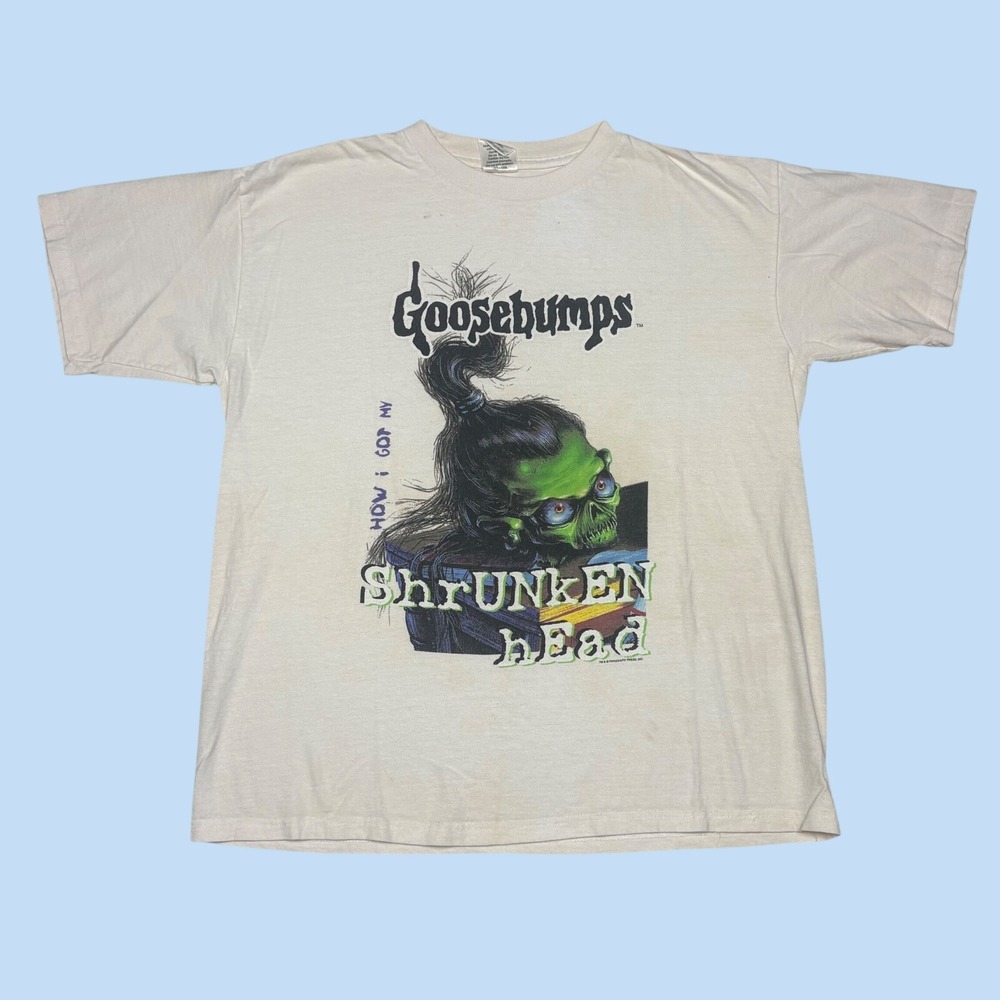 Goosebumps Shrunken Head Graphic T-Shirt Kids XL Winterland Champ 90s Horror